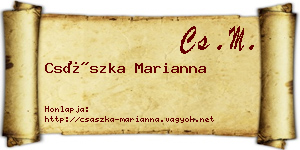 Császka Marianna névjegykártya