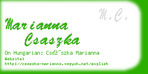 marianna csaszka business card